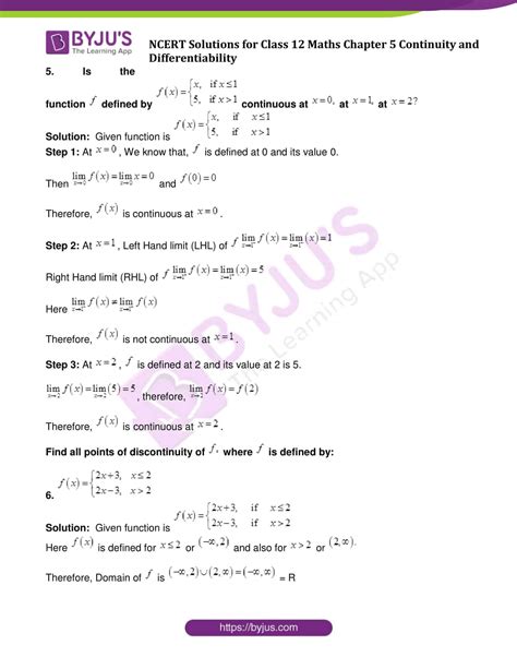 Class 12 Maths Continuity and Defferential Exercise 5.2 的图像结果