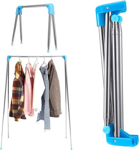 Amazon.com: GIPOBUY Portable Clothes Rack Travel Garment Rack, Foldable ...