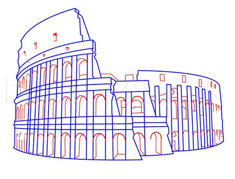 Easy Colosseum Drawing