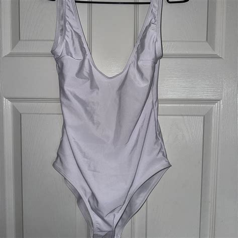 PLT white swimming costume. Brand new never worn. - Depop
