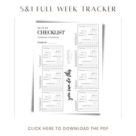 Printable Optavia Tracking Sheets Free