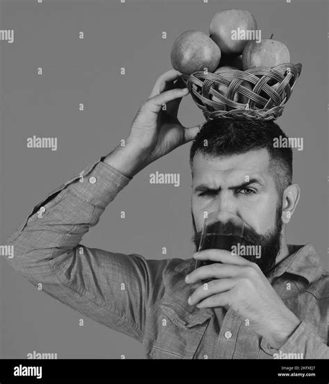 Basket harvest ripe apples Black and White Stock Photos & Images - Alamy