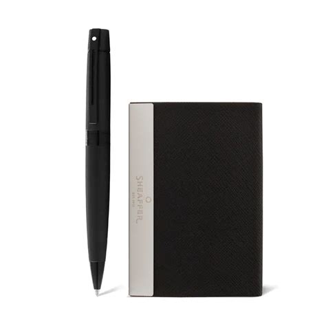 Sheaffer | Gift Set | 300 9343 | Matte Black | Ball Pen | & | Card Hol ...