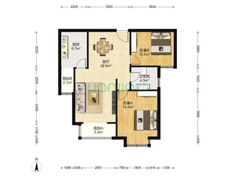 一居33平米装修案例_效果图 - 33平狭长户型一居室 - 设计本