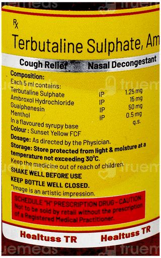 Healtuss Tr Syrup 100 Ml - Uses, Side Effects, Dosage, Price | Truemeds