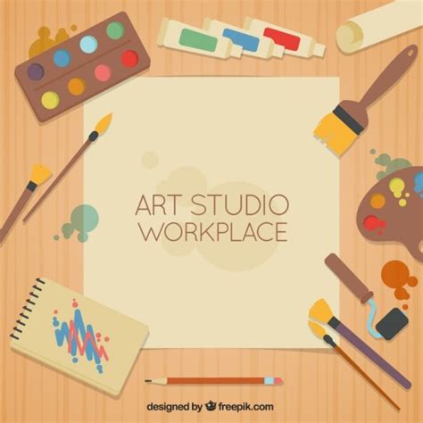 Art studio template | Free Vector