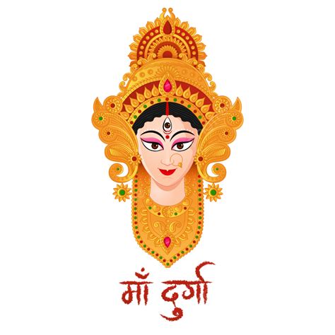 Rosto Da Deusa Durga Feliz Puja Festival Dussehra E Navratri PNG , Maa ...