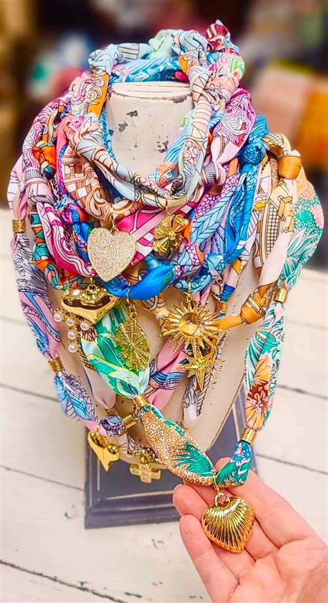 Italian Scarf Charm Necklace-Multiple Options – A Little Bird Boutique