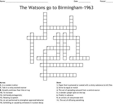 The Watsons Go To Birmingham Figurative Language Worksheet Answers ...