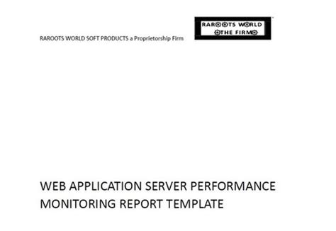 WEB APPLICATION SERVER PERFORMANCE MONITORING REPORT TEMPLATE | RWSP ...