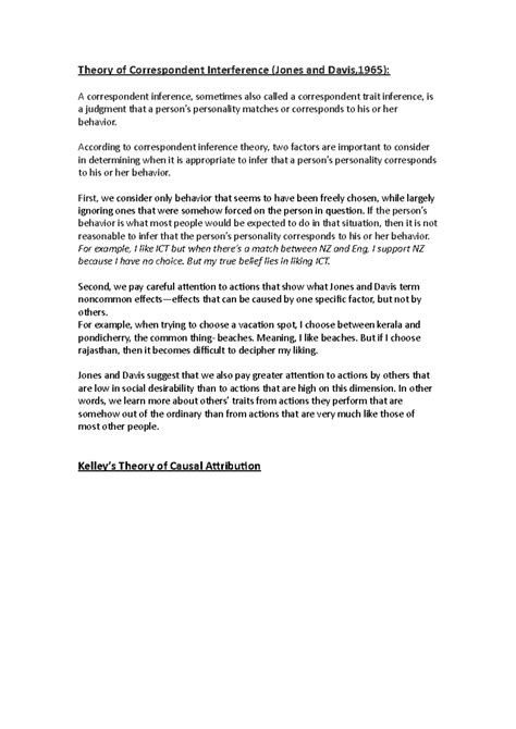 Theory of Correspondent Interference - According to correspondent ...