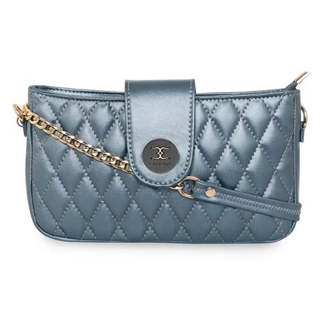 Buy ESBEDA Blue Color quilted with Chain Strap For Women at Amazon.in