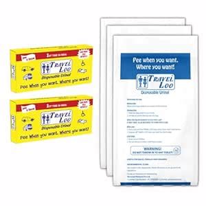 Travel Loo disposable urinal pouch for travel, bed ridden patients ...