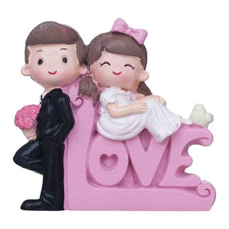 eCraftIndia Cute Couple Love Decorative Showpiece - Valentine's Day Gi