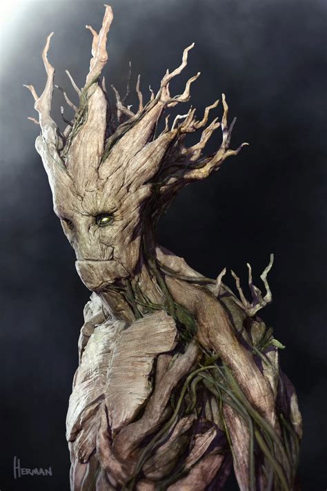 Groot Concept Art from GUARDIANS OF THE GALAXY — GeekTyrant