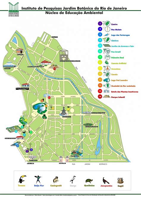 Rio de Janeiro Botanical Garden map - Map of Rio de Janeiro Botanical ...