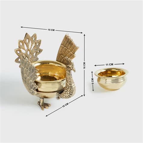 Buy Upasana Metal Peacock Decorative Bowl from Home Centre at just INR ...