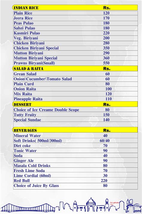 Menu at Quince Restaurant Cum Bar Club & Lounge, Kolkata