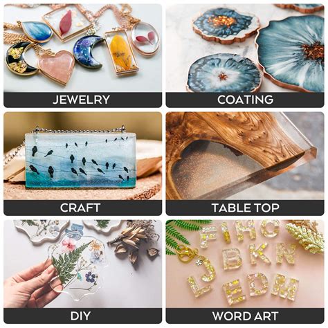 Nicpro 16 oz Epoxy Resin Kit Supplies with 15 Colors Liquid Resin ...