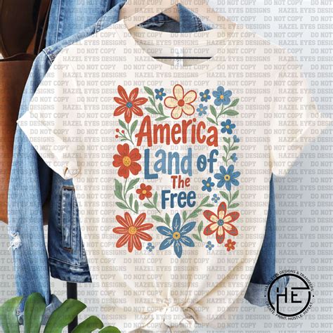 America Land of the Free - DTF Transfer – Hazel Eyes Designs