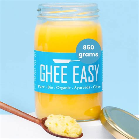 Ghee Easy 850g Organic Ghee from Grass-Fed Cows - Lactose Free Ayurvedic Ghee, Gluten Free - 100 ...