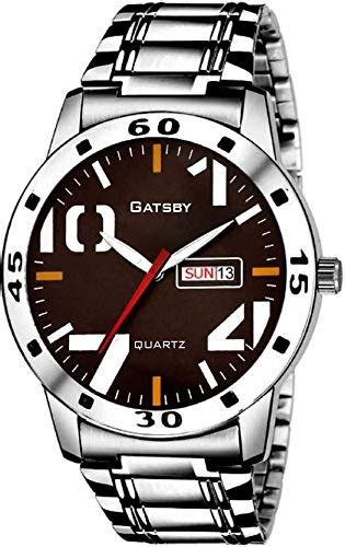 Gatsby Analog Brown Dial Men's Watch | Splash Proof Quartz Movement ...
