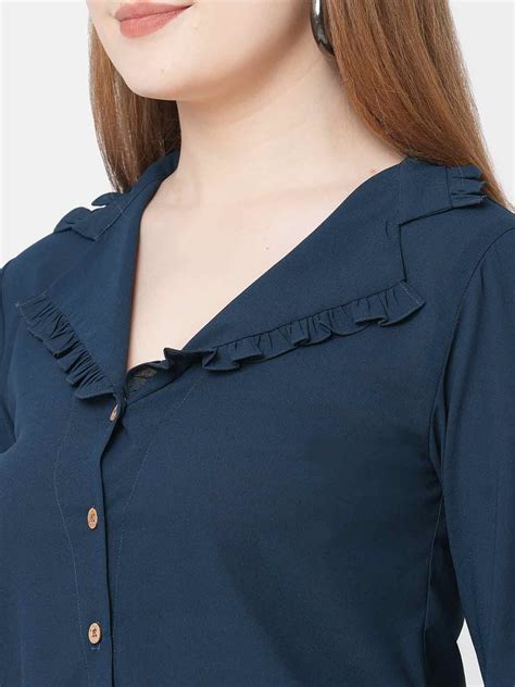 Ruffled detailed collar shirt - Mish India