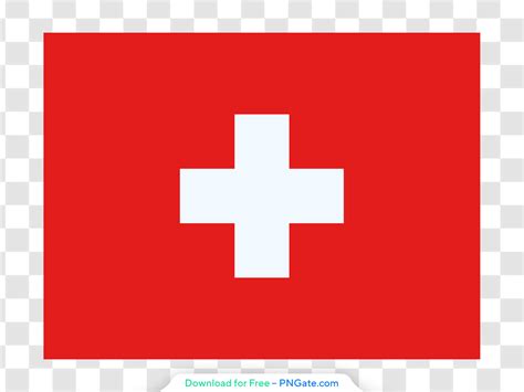 Switzerland Flag Red White Cross Square National Symbol Free PNG - PNGate