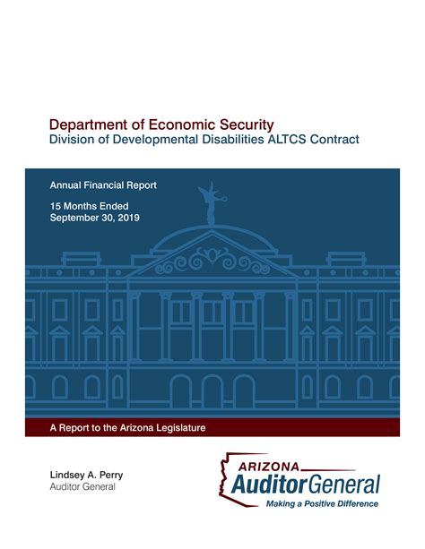 State of Arizona, Department of Economic Security, Division of ...