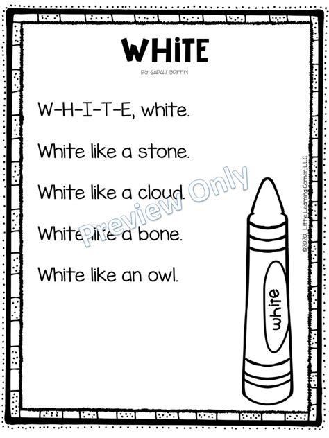 Image result for Color Poems. Examples