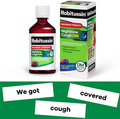 Buy Robitussin Maximum Strength Nighttime Cough DM, Cough Medicine for Adults, Berry Flavor - 8 ...