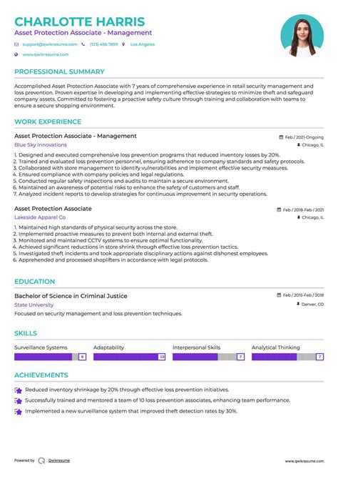 10+ Asset Protection Associate Resume Samples & Templates for 2025