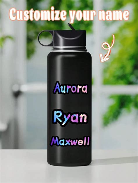 Custom Text Laser Stickers,Custom Text Vinyl Decals - Build Your Own ...