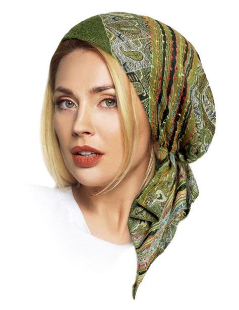 Olive Green Headscarf Cashmere Gray Headcover Pink Head Covering for ...