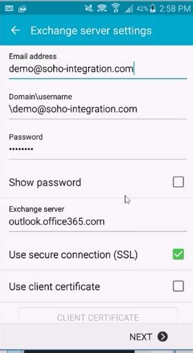 Image result for Add Account 365 Android