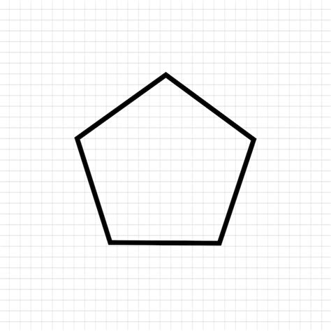 Free vector geometrical pentagon shape on a white background vector ...