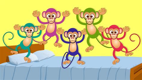 Five Little Monkeys | Five little monkeys, Kids nursery rhymes, Kids songs