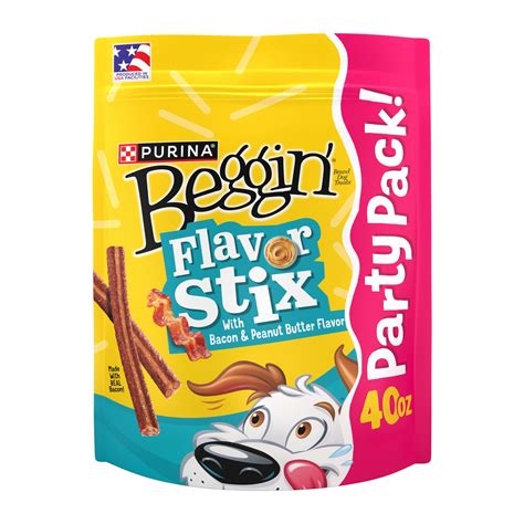 Purina Beggin' Flavor Stix Dog Treats with Real Bacon & Peanut Butter ...