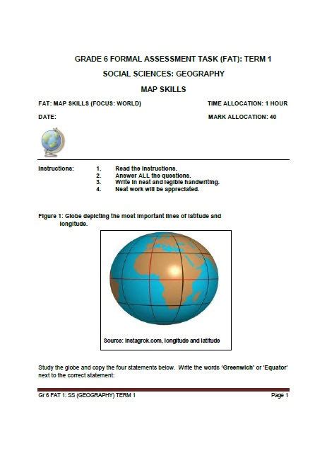 Model Activity Task Class 6 Geography October 的图像结果