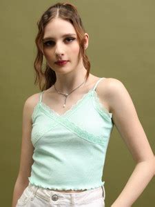 Tokyo Talkies Casual Solid Women Light Green Top - Buy Tokyo Talkies ...