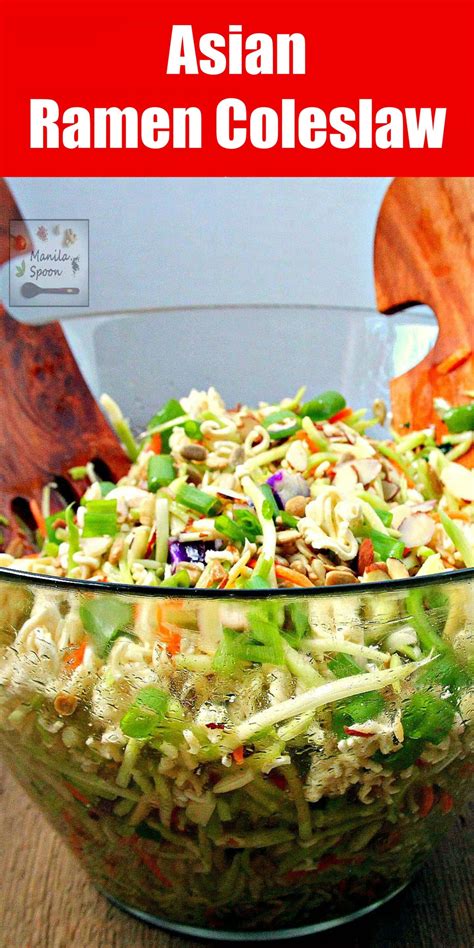 Oriental (Asian) Ramen Coleslaw - Manila Spoon