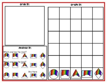 PreK and Kinder Rainbows & Raindrops Grab It & Graph It! | TPT