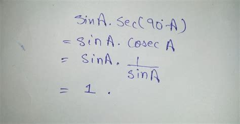 solve sinA. sec(90-A - Brainly.in