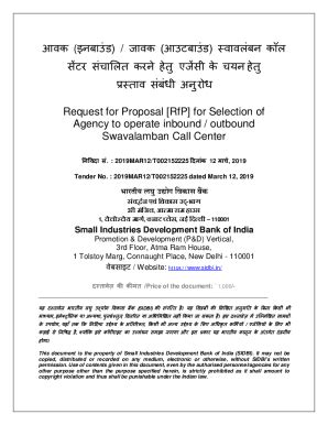 Fillable Online Request for Proposal RfP for Selection of Agency to ...