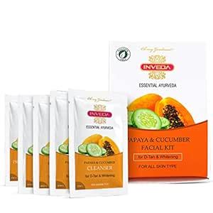 Inveda Papaya and Cucumber Facial Kit, Helps to Reduce Tan, Blemish ...