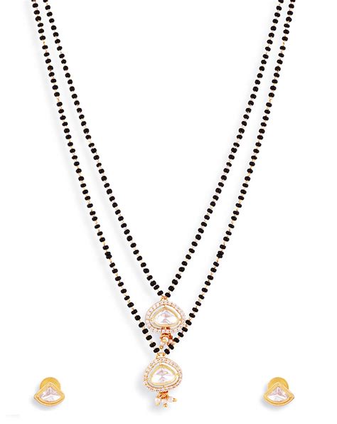 Stunning Gold Polki Double Layered Mangalsutra – Abdesignsjewellery