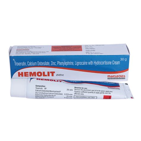 Hemolit Cream 30 gm Price, Uses, Side Effects, Composition - Apollo ...