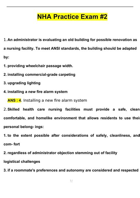 NHA Practice Exam #2 Questions and Answers (2024 / 2025) (Verified ...