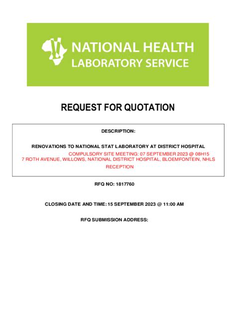 Fillable Online rfq no 939653 Fax Email Print - pdfFiller