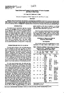 Tissue Culture and Prospects for Improvement Arachis hypogaea and Other ...